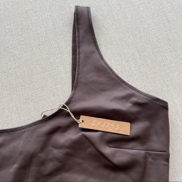 SKIMS Wet Jersey Tank Bodysuit in Brown - Picture 7 of 12